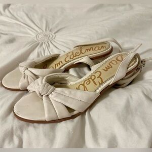 Sam Edelman Women's White Knotted Sandals